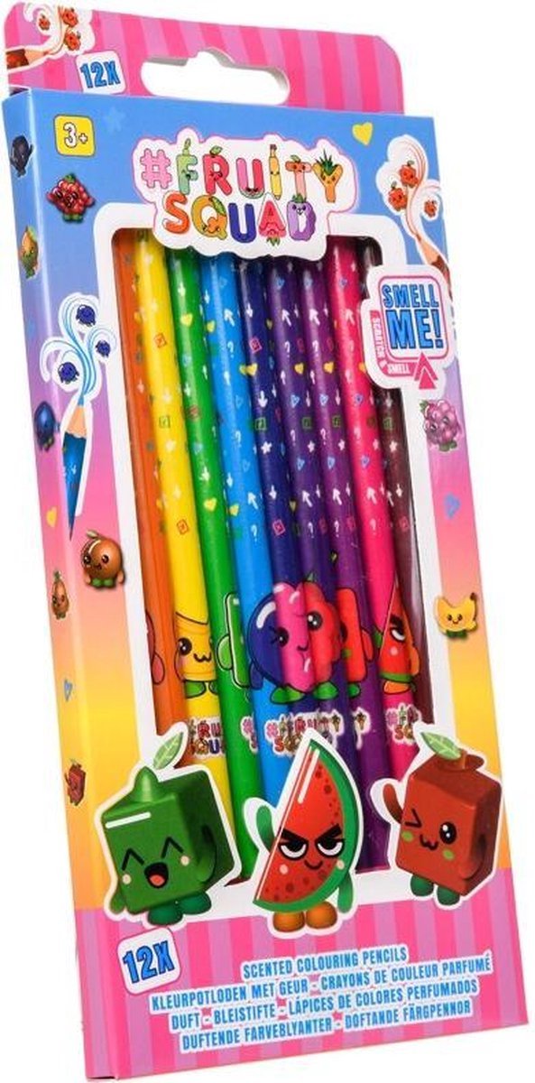 Fruit Potloden - 12 Stuks - Kleurpotloden Kinderen - Potloden Kinderen - Potloden set - Potlodenset - Fruity Squad