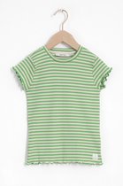 Sissy-Boy - Groen gestreept T-shirt met ruffles