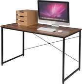 Bureautafel Computertafel veelzijdig in Metalen en spaanplaat, Computerbureau werktafel 120x60x70cm,Vintage