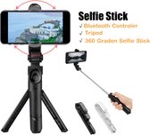 WAEYZ - XIONG TU Selfie stick met Bluetooth afstandsbediening, 360° rotatie, 3-in-1 selfie stick, Afneembaar draadloos bluetooth afstandsbediening, Geschikt voor TikTok en Youtube- selfie sti