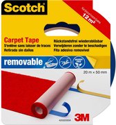 Scotch® tapijttape, 42032050, Verwijderbaar, blauw, 50 mm x 20 m