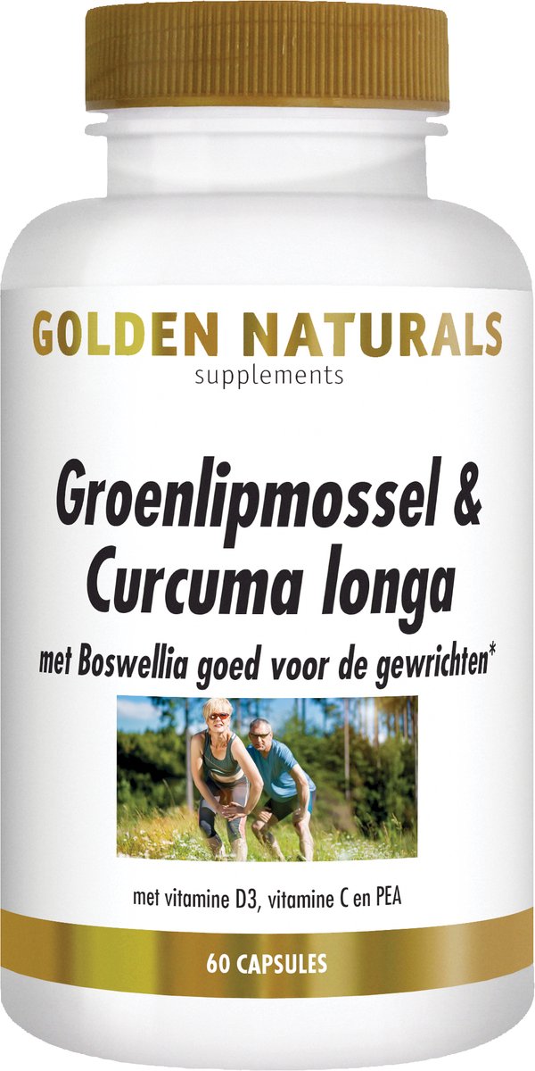 Goedkoopste Golden Naturals Groenlipmossel & Curcuma longa (60 capsules