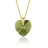 Montebello Ketting Fleur HG460 - Swarovski® Hart - 925 Zilver Verguld - Ø14mm - 42cm