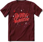 Be My Valentine - Valentijn T-Shirt | Grappig Valentijnsdag Cadeautje voor Hem en Haar | Dames - Heren - Unisex | Kleding Cadeau | - Burgundy - XXL