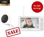 Nuvilion Royal HD Babyfoon met camera & monitor- tot 350M bereik - Extra lange batterij duur + Gratis fruitspeen!