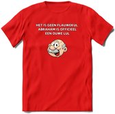 Het is geen flauwekul T-Shirt | Grappig Abraham 50 Jaar Verjaardag Kleding Cadeau | Dames – Heren - Rood - S