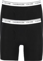 Calvin Klein CK ONE Cotton boxer brief (2-pack) - heren boxer lang met gulp - zwart - Maat: XL