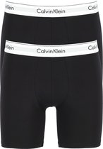 Calvin Klein Modern Cotton boxer brief (2-pack) - heren boxers lang - zwart -  Maat: S