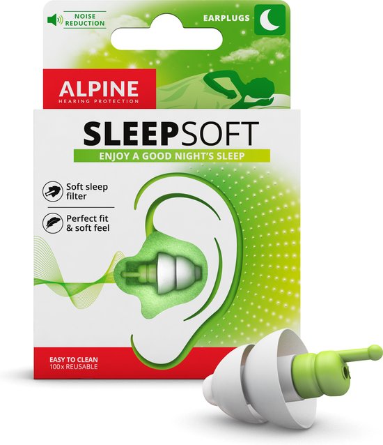 Nebu Gezichtsvermogen ketting Alpine SleepSoft - Geluiddempende oordoppen voor slapen - Dempt snurkgeluid  - SNR 25... | bol.com