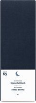 Blumtal Hoeslaken - Microfiber Hoeslakens - 90 x 200 x 30cm - Katoen - Dark Ocean Blue - Blauw