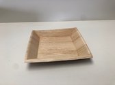 15x bord schaal 18x18cm palmblad bordjes borden schaaltjes schalen composteerbaar