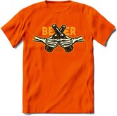 Proost T-Shirt | Bier Kleding | Feest | Drank | Grappig Verjaardag Cadeau | - Oranje - XL