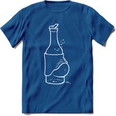 Bierbuik T-Shirt | Bier Kleding | Feest | Drank | Grappig Verjaardag Cadeau | - Donker Blauw - M