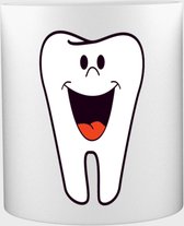 Akyol - Tanden Mok met opdruk - tandarts - De echte tandarts - Tand - 350 ML inhoud