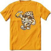 Hopman T-Shirt | Bier Kleding | Feest | Drank | Grappig Verjaardag Cadeau | - Geel - 3XL