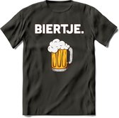 Biertje T-Shirt | Bier Kleding | Feest | Drank | Grappig Verjaardag Cadeau | - Donker Grijs - L