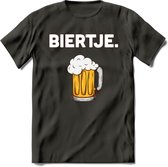 Biertje T-Shirt | Bier Kleding | Feest | Drank | Grappig Verjaardag Cadeau | - Donker Grijs - XXL