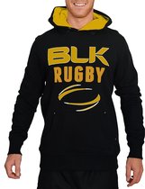 BLK rugby Hoodie Big Rugby Logo maat 128, zwart/geel