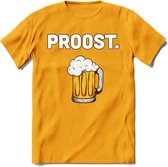 Proost T-Shirt | Bier Kleding | Feest | Drank | Grappig Verjaardag Cadeau | - Geel - S