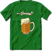 Proost! T-Shirt | Bier Kleding | Feest | Drank | Grappig Verjaardag Cadeau | - Donker Groen - S