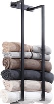 Exul® Luxe Handdoekrek - Zwart - Eenvoudige Installatie - Hangend - Badkamer - Handdoekenrek - Handdoekhouder - 67x20x13cm