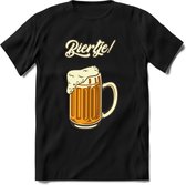 Biertje! T-Shirt | Bier Kleding | Feest | Drank | Grappig Verjaardag Cadeau | - Zwart - S