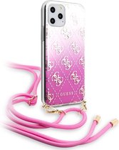 Apple iPhone 11 Pro Hoesje Guess Roze met Lange Koord