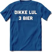 Dikke Lul 3 Bier T-Shirt | Bier Kleding | Feest | Drank | Grappig Verjaardag Cadeau | - Donker Blauw - S