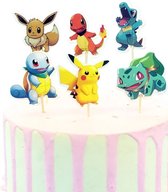 24 stuks - Pokemon cupcake prikkers - Pokemon - Toppers - Kinderen - Feestje - Taart - Decoratie - Cocktailprikkers - Hapjes