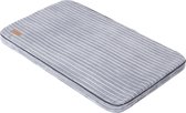 Dog's Lifestyle Benchkussen Supersoft Rib Grijs 90cm Large ( 3 maten, 4 kleuren )