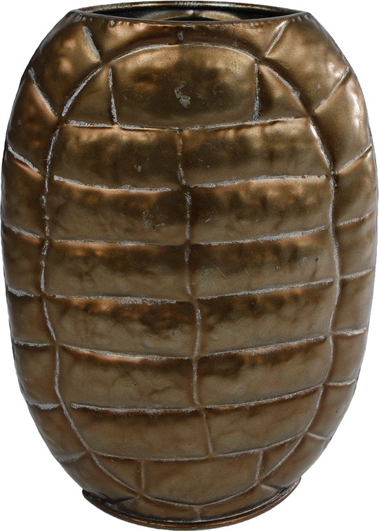 Vaas  Turtle  - Schildpad - S -  Brons  - Metaal -  22x8x30cm