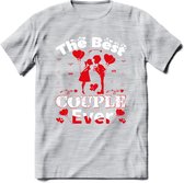 The Best Couple Ever - Valentijn T-Shirt | Grappig Valentijnsdag Cadeautje voor Hem en Haar | Dames - Heren - Unisex | Kleding Cadeau | - Licht Grijs - Gemaleerd - M