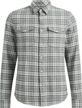 WE Fashion Heren slim fit geruit overhemd