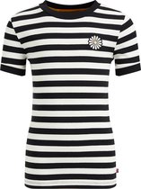 WE Fashion Meisjes gestreept T-shirt van ribstof
