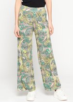 LOLALIZA Broek met paisley print - F - Lime - Maat L