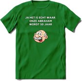 Ja het is echt waar T-Shirt | Grappig Abraham 50 Jaar Verjaardag Kleding Cadeau | Dames – Heren - Donker Groen - 3XL