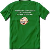 Iedereen mag het weten T-Shirt | Grappig Abraham 50 Jaar Verjaardag Kleding Cadeau | Dames – Heren - Donker Groen - 3XL