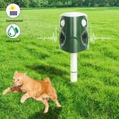 Steks® Kattenverjager 360° - Kattenschrik - Katten afweermiddel - Op zonneenergie - 360° bereik - Marterverjager - Op batterijen - Met adapter - Tuin - Ongedierte verjager