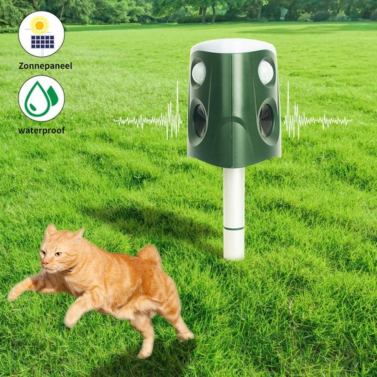 Steks® Kattenverjager 360° - Kattenschrik Katten afweermiddel - Op zonneenergie | bol.com