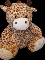 Zeer zachte pluche knuffel XXL - Zittend 60 cm - Pluche Knuffelbeer - Giraffe - Grote zachte pluche Giraffe van gerecycled materiaa - Sinterklaas  - Kerst