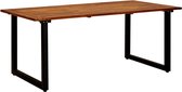 Decoways - Tuintafel met U-vormige poten 180x90x75 cm massief acaciahout