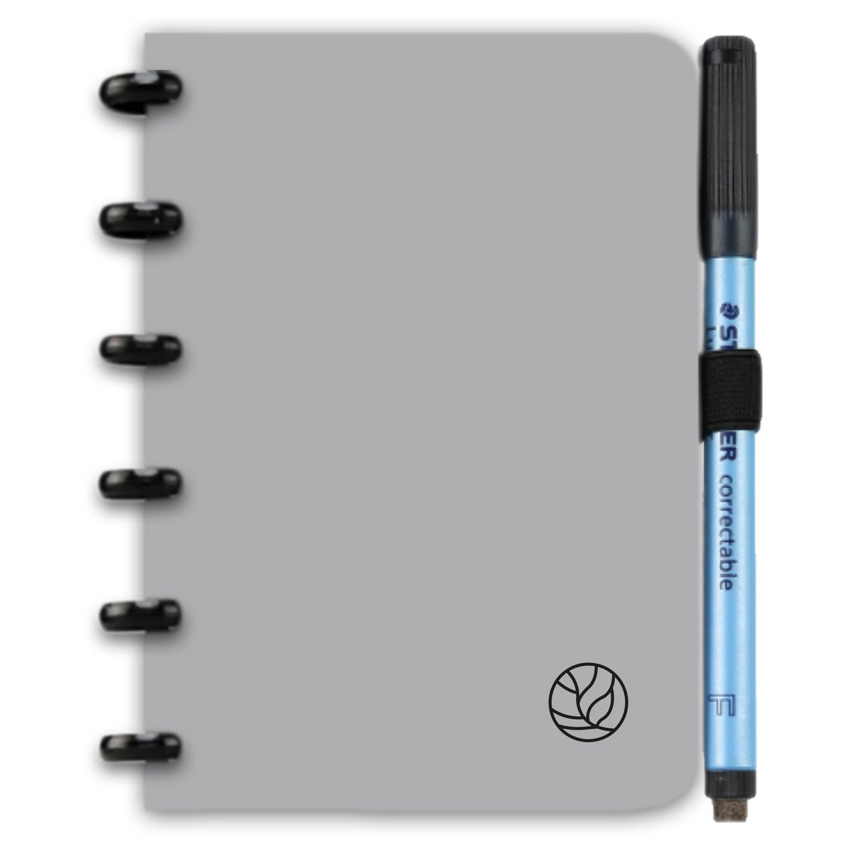 GreenStory - GreenBook Uitwisbaar Notitieboek - Herbruikbaar Notitieboek - Notitieblok - A6 - Lijn & Blanco - Grey