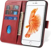 Smartphonica iPhone 6/6s leren hoesje met lipje - Rood / Kunstleer / Book Case geschikt voor Apple iPhone 6/6s