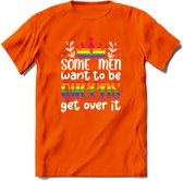 Some Men Are Queens | Pride T-Shirt | Grappig LHBTIQ+ / LGBTQ / Gay / Homo / Lesbi Cadeau Shirt | Dames - Heren - Unisex | Tshirt Kleding Kado | - Oranje - S