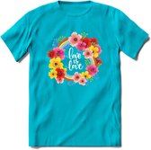 Love Is Love | Pride T-Shirt | Grappig LHBTIQ+ / LGBTQ / Gay / Homo / Lesbi Cadeau Shirt | Dames - Heren - Unisex | Tshirt Kleding Kado | - Blauw - XL