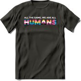 All The Same | Pride T-Shirt | Grappig LHBTIQ+ / LGBTQ / Gay / Homo / Lesbi Cadeau Shirt | Dames - Heren - Unisex | Tshirt Kleding Kado | - Donker Grijs - L
