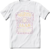 90 Jaar Legendarisch Gerijpt T-Shirt | Oud Roze - Ivoor | Grappig Verjaardag en Feest Cadeau Shirt | Dames - Heren - Unisex | Tshirt Kleding Kado | - Wit - XXL
