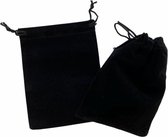 Fluwelen zakje - Zwart - Sieraden - Geschenken - 50 zakjes - 5 cm x 7 cm