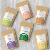 SUPERFOOD BUNDLE | Kiverro Superfood | Functionele Superfoodmixen | 100g Acai, 100g rode biet, 100g Matcha, 100g Maca, 100g Cacao, 100g Spirulina | Organic | 100% Plantaardige | Vegan | Niet 