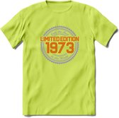 1973 Limited Edition Ring T-Shirt | Zilver - Goud | Grappig Verjaardag en Feest Cadeau Shirt | Dames - Heren - Unisex | Tshirt Kleding Kado | - Groen - S